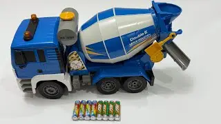Unboxing RC Concrete Mixer Truck, RC Burger Car, RC Collision Deformation Car, 3D Gear Shovel Truck