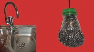 DIY Kitchen Scrubber |Kitchen Hack| Reuse Plastic Bottles | Reuse Ideas |Steel Scrubber #shorts