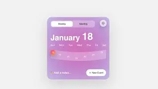 Glassmorphism Calendar | HTML, CSS & JavaScript Project