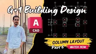 Column Layout with Grid Plan - Part 5 || G+1 Building Plan in AutoCAD || Fastest Process in Bengali