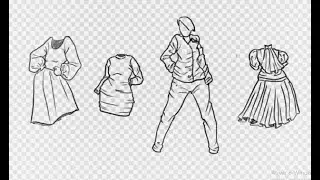 Desenho de roupas - Tecidos Leves