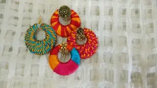 DIY: how to make 4 methods of silk thread hanging earrings
