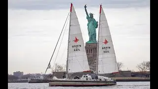 Dans les voiles d'un cargo écolo