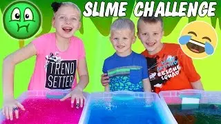 Gelli Baff Toy Slime Challenge & Huge Slime Throwing Contest - Hidden Candy! Family Fun Pack