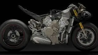 Desmosedici Stradale - V4 layout and reverse rotating crankshaft