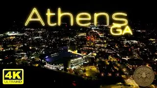 Fly in 4k-Athens, GA / Night / Relax / Meditate / Nightvibes/ Chill / Study / Relaxing