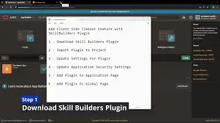 Oracle APEX Install Client Side Timeout Plugin