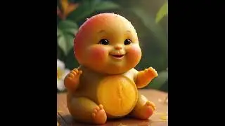 Mango Baby ASMR 🥭 | Cute Fruit Creature Eating Mango Pur&eacute;e | Cinematic Short