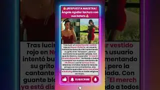 &Aacute;NGELA AGUILAR RESPONDE A HATERS: Lanza merch de su grito viral 