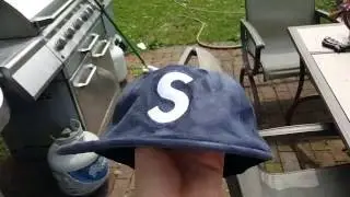 SUPREME SUEDE S LOGO 6 PANEL NAVY