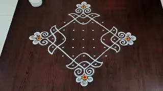 7dots melikala muggulu|easy rangoli|daily chukkala muggulu||sikku,kambhi,neli kolams|#Nice Rangoli
