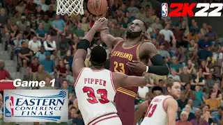 1996 BULLS vs  2016 CAVS. EAST FINALS Game 1. JORDAN vs LEBRON. Full Gameplay. NBA 2K22 Next Gen