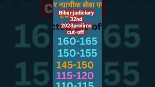 32nd bihar civil judge pre exam expected cut-off #shorts