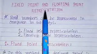 Fixed point representation and floating point representation|fixed point representation in hindi.