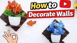 DIY WALL PLANTER CRAFT IDEAS//WALL DECOR EASY DESIGN IDEAS//5MIN CRAFT IDEAS 💡