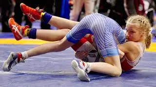 U13 Mai-K&auml;triin M&ouml;lder (EST) vs Mariia Nekrasova (UKR) 40kg. Women girls youth wrestling. B-cam-man
