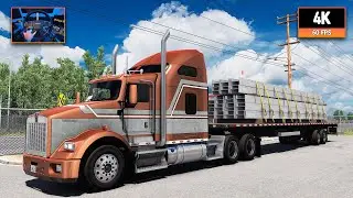 Kenworth T800 + CAT C12 | Enid - Kansas City | ATS 1.55 4K Gameplay + Wheel Cam