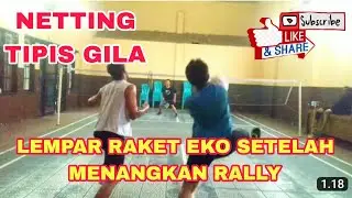 MOMEN SPEKTAKULER BULUTANGKIS: NETTING TIPIS GILA DAN LEMPAR RAKET EKOKREASI SETELAH MENANGKAN RALLY