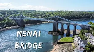Menai Bridge North Wales 4k Drone Footage
