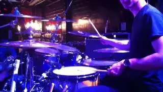 Luke Holland at soundcheck