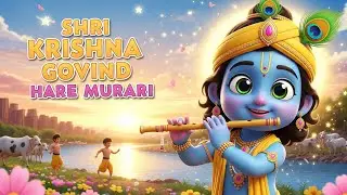 Shri Krishna Govind Hare Murari Bhajan | Cute 3D Krishna Bhajan for Kids | Shri Krishna Govind Hare 