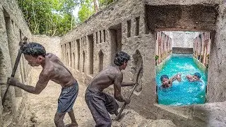 Building Awesome Ancient Temple Tunnel Underground Swimming Pool