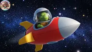 The Turtle Who Rode a Rocket | Fun Adventure Nursery Rhyme for Kids