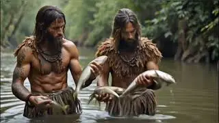 PRIMITIVE HUMANS DAILY STRUGGLE FOR FOODS AND SURVIVAL