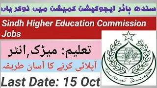 How to Apply For Sindh Higher Education Commission SHEC Jobs