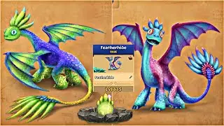 New Dragon FEATHERHIDE MAX LEVEL 175 TITAN MODE - Dragons: Rise of Berk