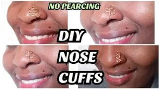 DIY  nose rings tutorial/ how to make nose rings/wire jewelry/brass jewelry/nose pearcing