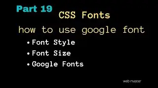 CSS font | how to use google font in website [bangla]