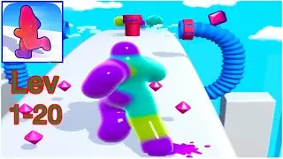 Blob Runner 3D gameplay walkthrough part-1 Level 1-20 (iOS/Android)
