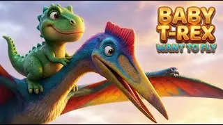 Baby T-Rex Wants to Fly! 🦖🎈 Funny Dinosaur Songs for Kids