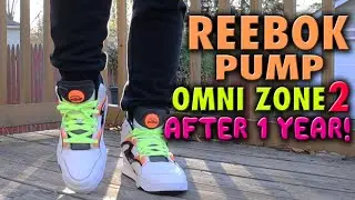 1 YEAR LATER WEARING REEBOK PUMP OMNI ZONE 2 WHITE + ON FEET