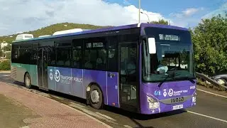 Circulaci&oacute;n autob&uacute;s 1412 Sagal&eacute;s Iveco Crossway LE Hybrid linia 18A Santa Eul&agrave;lia des Riu (Ibiza)