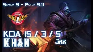 SKT T1 Khan JAX vs TAHM KENCH Top - Patch 9.11 KR Ranked