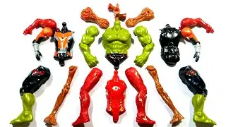 Iron-man Ant-Man Hulk smash Monster siren head assemble toys video 