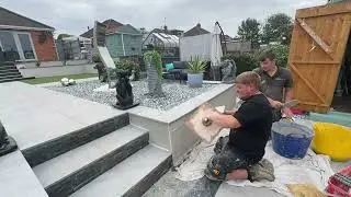 | GARDEN TRANSFORMATION | LANDSCAPING PROJECT PART 3 | K RENDER | PAVING | WATER FEATURE