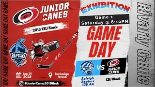 Jr Canes 12U Black vs Raleigh Raptors 12UAA - Exhibition Game 1 @ Invisalign Arena
