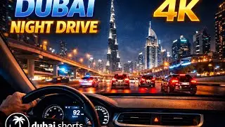 Dubai Night Drive| 4K | 