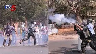 Tension Situations At Osmania Campus | Police vs Students : TV5 News