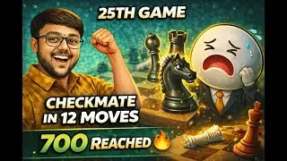 #25 | 700 ELO Unlocked! 12-Move Checkmate Win | My 25th Chess.com Game