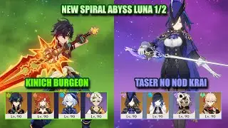 NEW Spiral Abyss Luna 1/2 | Kinich Burgeon & Clorinde Taser | Genshin Impact