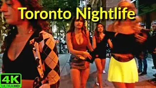 【4K】Toronto After Dark: Summer Nightlife Walk on King Street (June 2025)