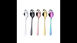 Creative Stainless Steel Skull Face Shaped Stirring Skeleton Gift Tea Spoons Set