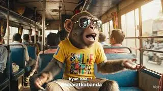 वीडियो कॉपीराइट सुरक्षा टैग - Monkey travelling in the bus in India