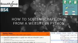 Python: How to Screen Scrape a Website Using BeautifulSoup (BS4) | Learn with Dr. Todd Wolfe