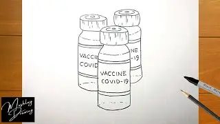 How to Draw Vaccine Bottles Easy