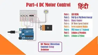 DC motor direction control using Arduino.(Language Hindi)